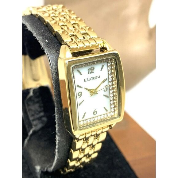 Elgin Women\'s Watch EG170042 Quartz Mother of Pearl Dial Rectangular Gold Steel main image 2